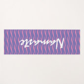 Namaste Quote Meditation Paars Pink Patroon Yogamat (Voorkant (horizontaal))