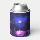 Namaste Quote Paarse Crystal Lotus & Star Blikjeskoeler (Blikje Voorkant)