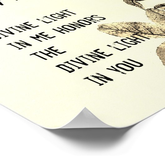 Namaste quote poster natuur (Hoek)