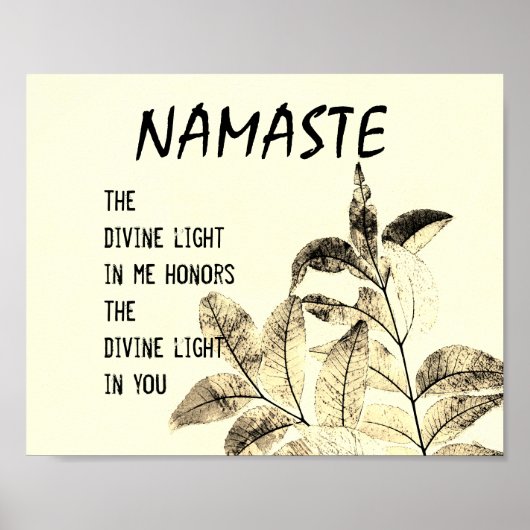 Namaste quote poster natuur (Voorkant)