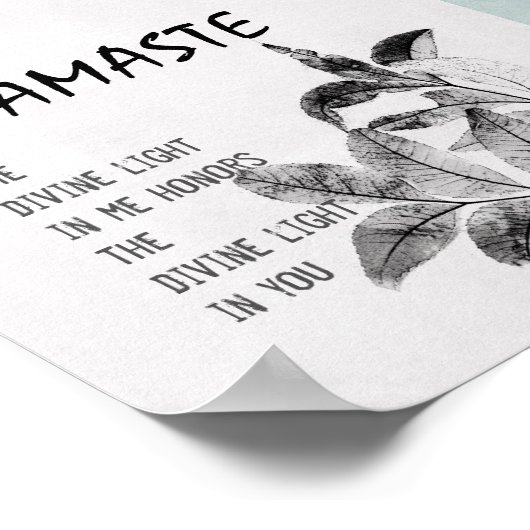 Namaste quote poster natuur (Hoek)