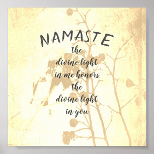Namaste quote poster natuur kunst