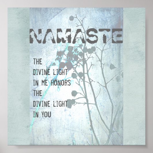 Namaste quote poster natuur kunst (Voorkant)