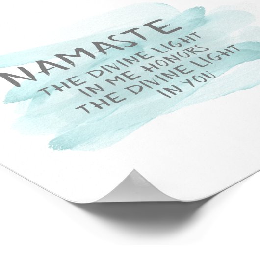 Namaste quote poster waterverf ontwerp (Hoek)