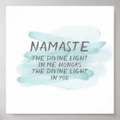 Namaste quote poster waterverf ontwerp (Voorkant)