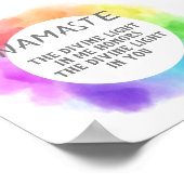 Namaste quote poster waterverf ontwerp (Hoek)