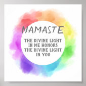 Namaste quote poster waterverf ontwerp (Voorkant)