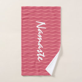 Namaste Quote Roze en Roze Koraal Yoga Handdoek