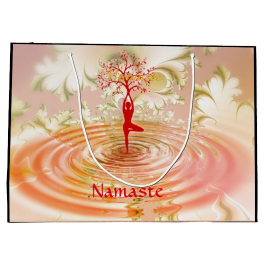 Namaste Quote Tree of Life Zen Yoga Groot Cadeauzakje (Achterkant)