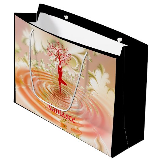 Namaste Quote Tree of Life Zen Yoga Groot Cadeauzakje (Voorkant Gekanteld)
