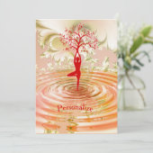 Namaste Quote Tree of Life Zen Yoga Kaart (Staand voorkant)
