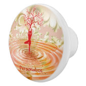 Namaste Quote Tree of Life Zen Yoga Keramische Knop (Rechts)