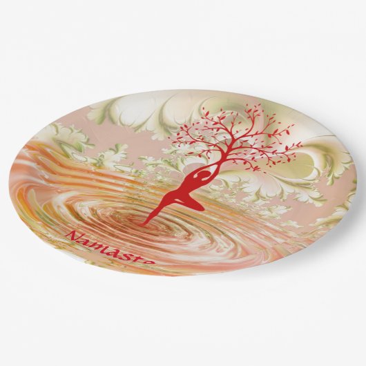 Namaste Quote Tree of Life Zen Yoga Papieren Bordje (Gekanteld)