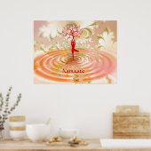 Namaste Quote Tree of Life Zen Yoga Poster (Keuken)
