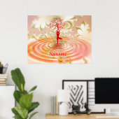 Namaste Quote Tree of Life Zen Yoga Poster (Thuiskantoor)