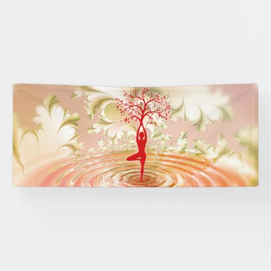 Namaste Quote Tree of Life Zen Yoga Spandoek (Horizontaal)