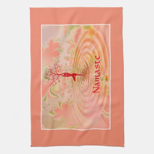 Namaste Quote Tree of Life Zen Yoga Theedoek (Verticaal)