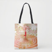 Namaste Quote Tree of Life Zen Yoga Tote Bag (Voorkant)