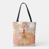 Namaste Quote Tree of Life Zen Yoga Tote Bag (Achterkant)