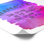 Namaste quote waterverf verfontwerp poster (Hoek)