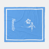 Namaste Quote White Hummingbird Flower Petal Fleece Deken (Voorkant (Horizontaal))