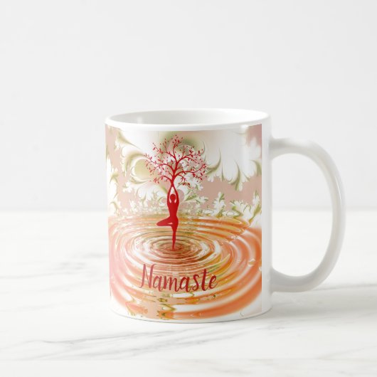 Namaste Quote Yoga Tree of Life Zen Koffiemok (Rechts)
