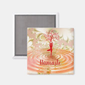 Namaste Quote Yoga Tree of Life Zen Magneet (Voorkant / Achterkant)
