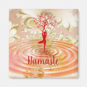 Namaste Quote Yoga Tree of Life Zen Magneet (Voorkant)
