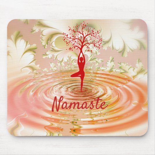 Namaste Quote Yoga Tree of Life Zen Muismat (Voorkant)