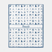 Namaste Quote Zen Yoga Lotus Fleece Deken (Voorkant)