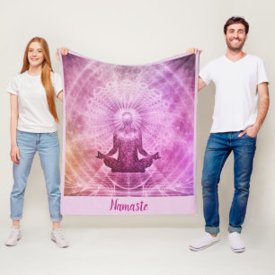 Namaste Quote Zen Yoga Meditation Design Fleece Deken