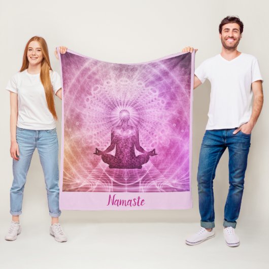 Namaste Quote Zen Yoga Meditation Design Fleece Deken (In situ)