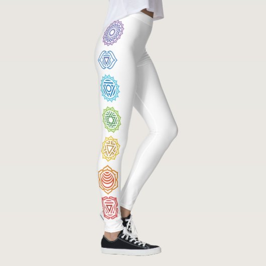 Namaste Rainbow Colored Chakras Leggings (Rechts)