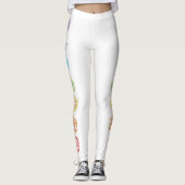 Namaste Rainbow Colored Chakras Leggings (Voorkant)