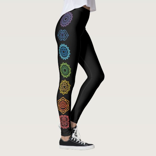 Namaste Rainbow Colored Chakras Leggings (Rechts)