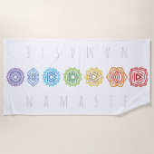 Namaste Rainbow Colored Chakras Strandlaken (Voorkant)