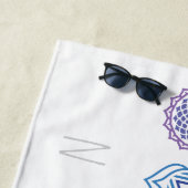 Namaste Rainbow Colored Chakras Strandlaken (In situ)