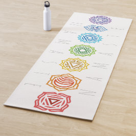 Namaste Rainbow Colored Chakras Yogamat