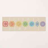 Namaste Rainbow Colored Chakras Yogamat (Voorkant (horizontaal))