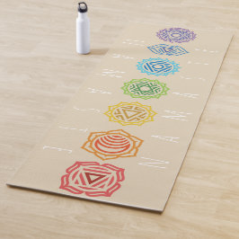 Namaste Rainbow Colored Chakras Yogamat