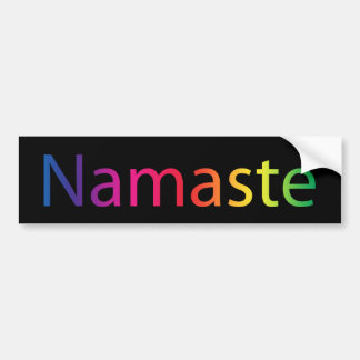 Namaste Rainbow Inspirerend Quote Black Bumpersticker