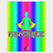 Namaste Rainbow-intenties Fleece Deken (Voorkant)