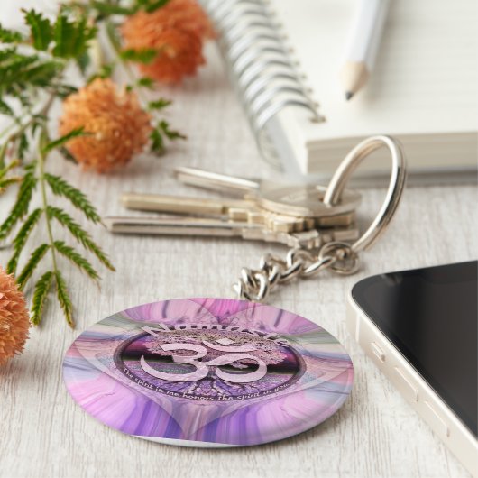 Namaste Rainbow Sleutelhanger (Zijkant)