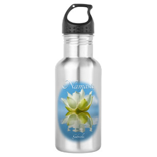 Namaste Reflecterende Lotus Bloem & Naam Yoga Klei Waterfles