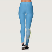 Namaste Reflecting Lotus Flower Sky Blue Yoga Leggings (Achterkant)