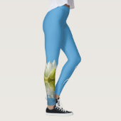 Namaste Reflecting Lotus Flower Sky Blue Yoga Leggings (Rechts)