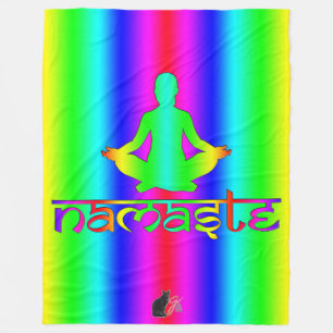 Namaste Regenboog Intenties Fleece Deken
