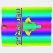Namaste Regenboog Intenties Fleece Deken (Voorkant (Horizontaal))