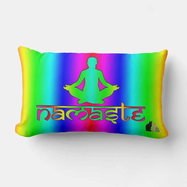 Namaste Regenboog Intenties Kussen (Voorkant)