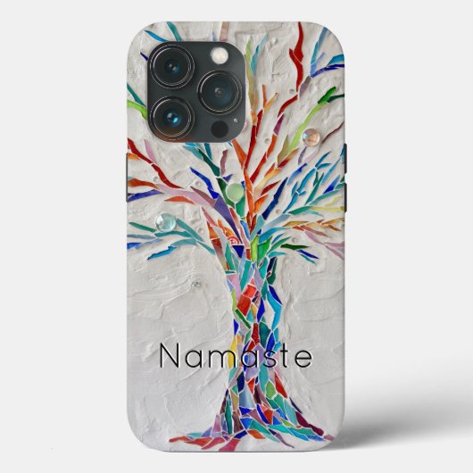 Namaste regenboogboom Hoesje-Mate iPhone Case (Achterkant)